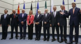 P5+1 and Iran negotiators make a deal. Vienna, Austria. July 14 2015